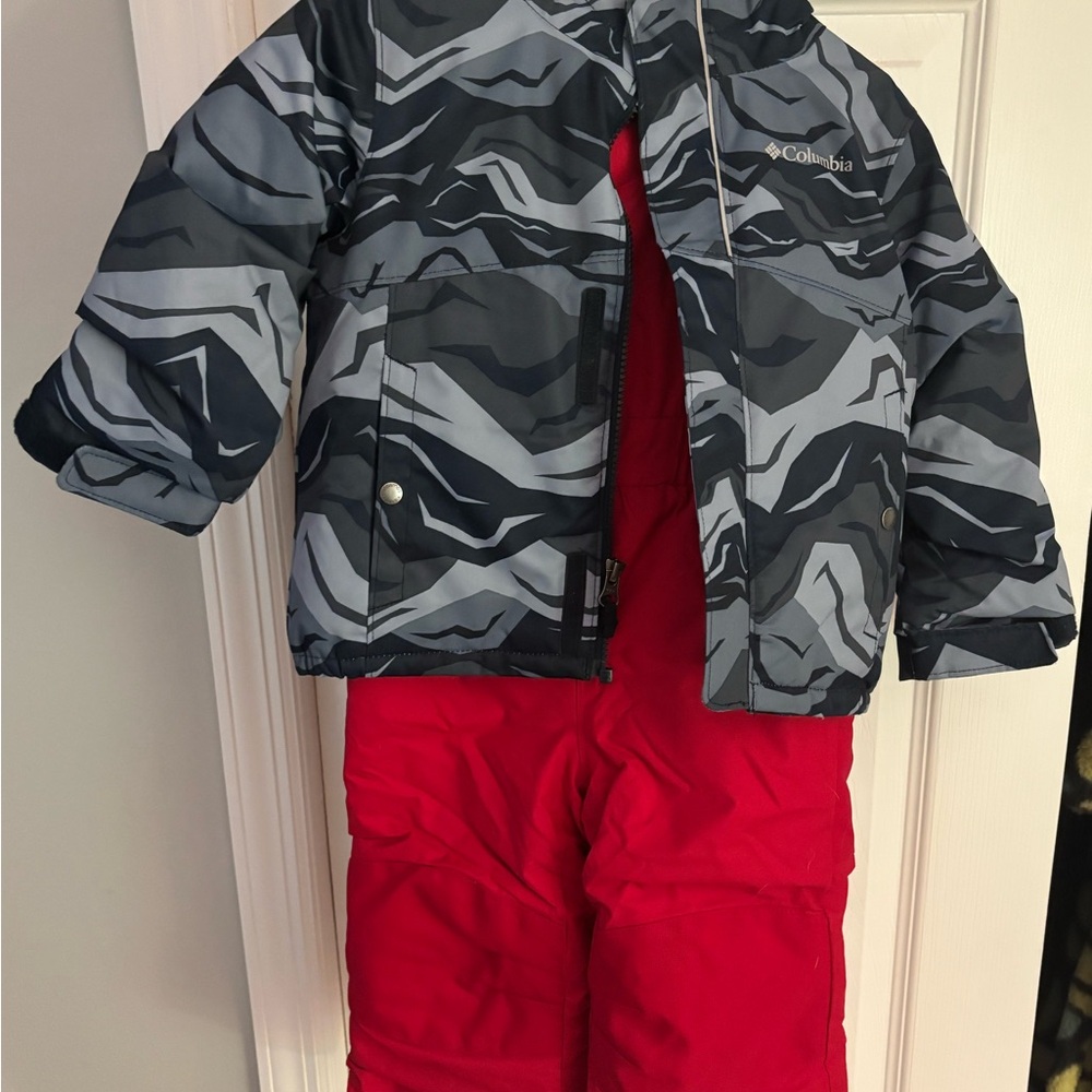 Columbia Kids' Black and Red Puffer Jacket